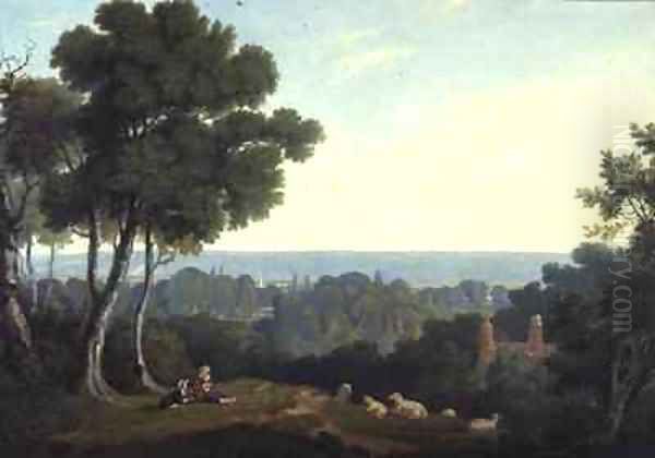 Scene in the Vale of Marlow Oil Painting by William Alfred Delamotte