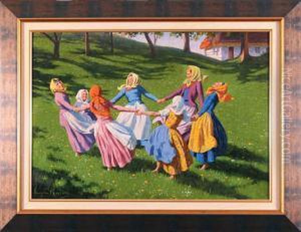 Powitanie Wiosny Oil Painting by Mieczyslaw Reyzner