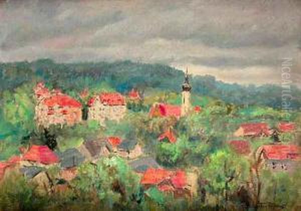 Panorama Miasta Oil Painting by Mieczyslaw Reyzner