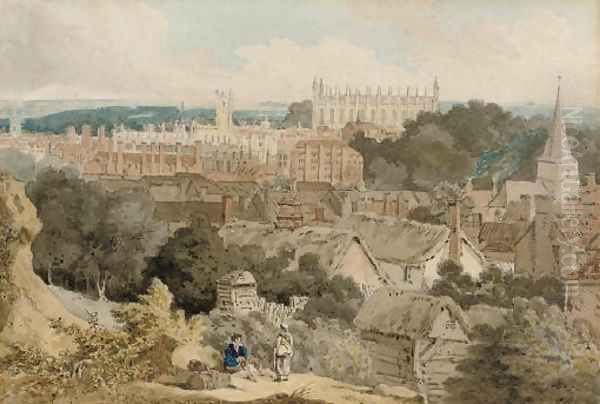 A view of King's College Chapel, Cambridge Oil Painting by William Alfred Delamotte