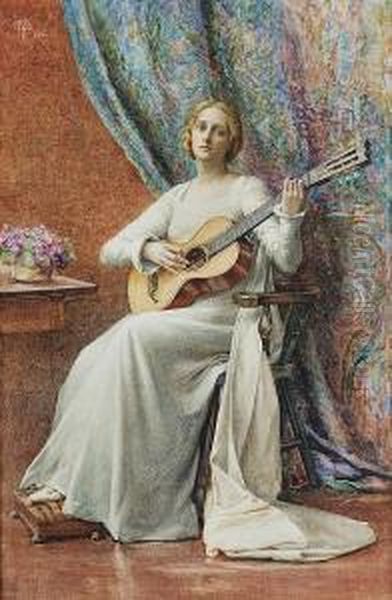 Melody Oil Painting by Henry Maynell Rheam