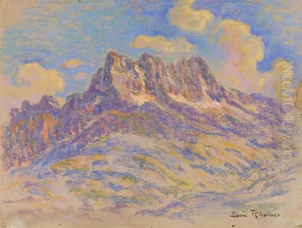 Les Dents Du Midi Oil Painting by Louis Rheiner