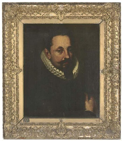 Portrait Of A Gentleman, Bust-length, In A Ruff Oil Painting by Francisco Ribalta