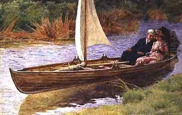 Boating Oil Painting by Walter Duncan