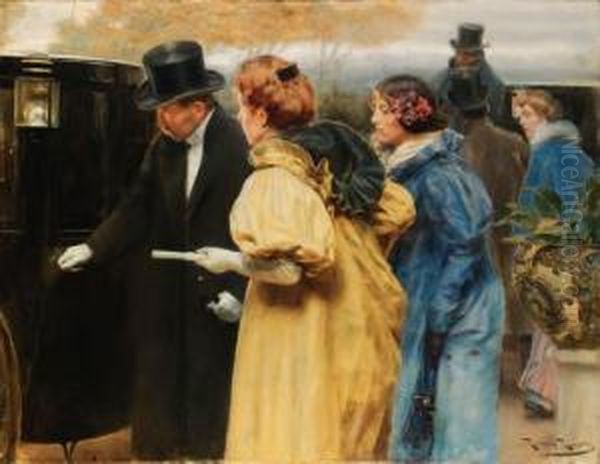 Off To The Ball Oil Painting by Roman Ribera Cirera