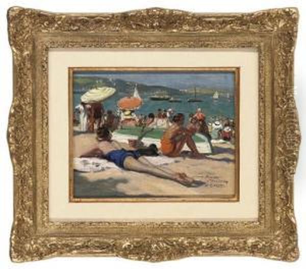 A L'ami Bourgeois, St Jean De Luz Oil Painting by Pierra Ribera