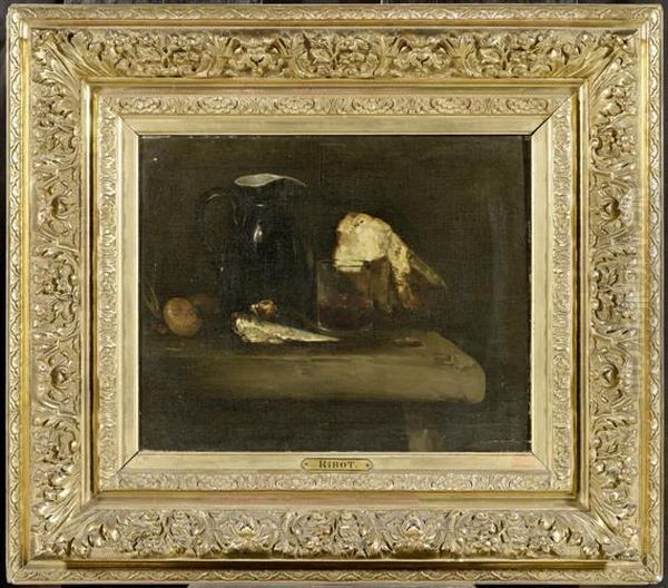 Still Life Oil Painting by Germain Theodure Clement Ribot