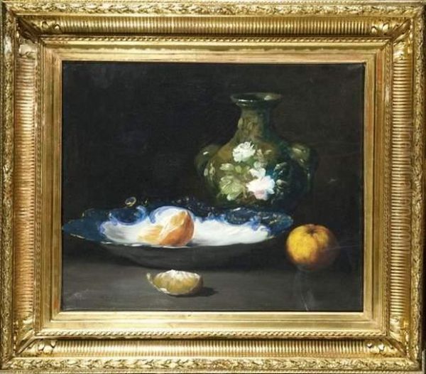 Nature Morte Aux Oranges Oil Painting by Germain Theodure Clement Ribot