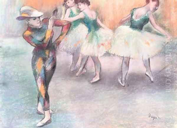 Ballerinas Oil Painting by Edgar Degas