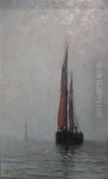 Voilier Dans La Brume Oil Painting by Georges Ricard-Cordingley