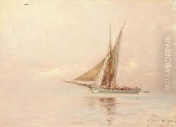 Bateau Sous Voile Oil Painting by Georges Ricard-Cordingley