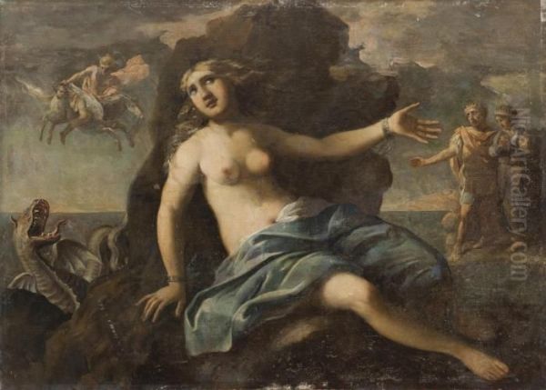 Andromeda In Catene Oil Painting by Pietro della Vecchia