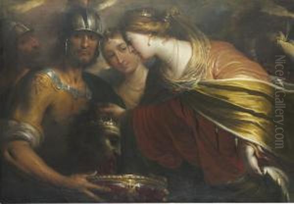 Queen Tomyris With The Head Of King Cyrus Oil Painting by Pietro della Vecchia