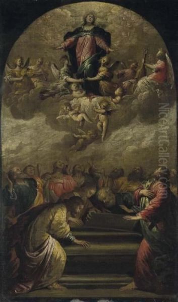 Assunzione Della Vergine Oil Painting by Pietro della Vecchia