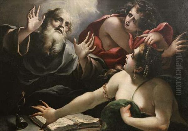 The Temptation Of Saint Anthony Of Padua Oil Painting by Pietro della Vecchia