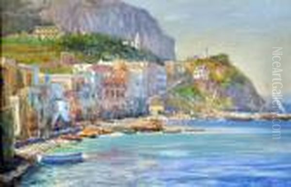 Marina Grande A Capri Oil Painting by Gaetano Ricchizzi