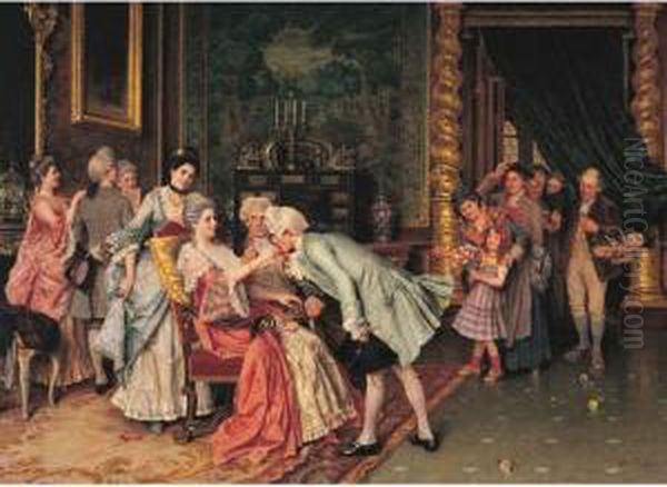 The Courtiere Oil Painting by Arturo Ricci