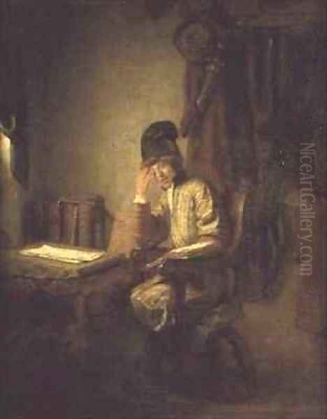 A Young Philosopher in His Study Oil Painting by Heiman Dullaert