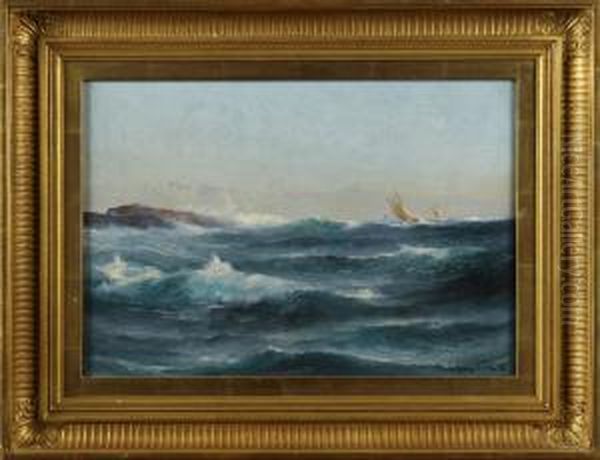 Branningar Fr Westkusten Oil Painting by Otto Ludvig Richarde