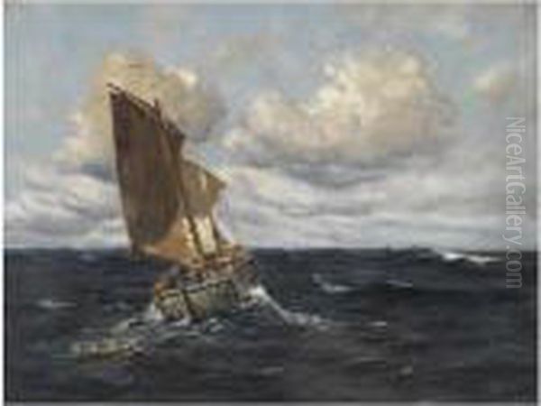 The Open Sea Oil Painting by Frank Richards