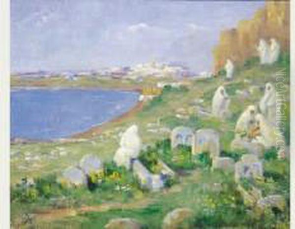 Vue Des Audaias A Rabat Oil Painting by Richard Peter Richards