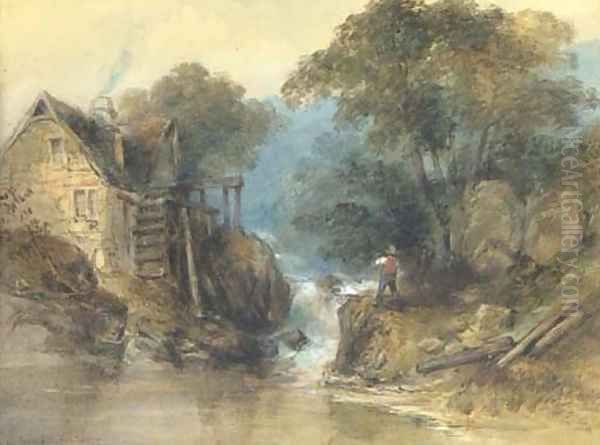 On Stock Gill, Ambleside Oil Painting by Thomas Colman Dibdin