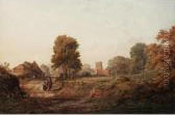 Langton, Lincolnshire Oil Painting by Edward M. Richardson