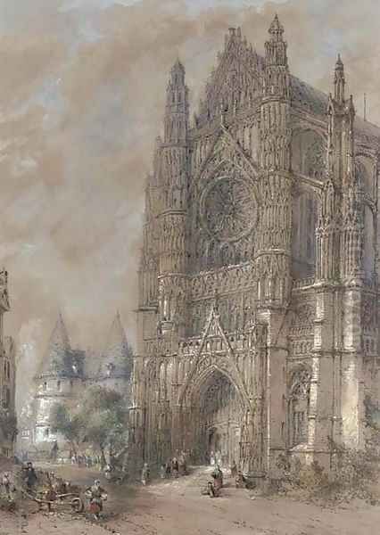 Cathedral of Saint-Pierre, Beauvais Oil Painting by Thomas Colman Dibdin