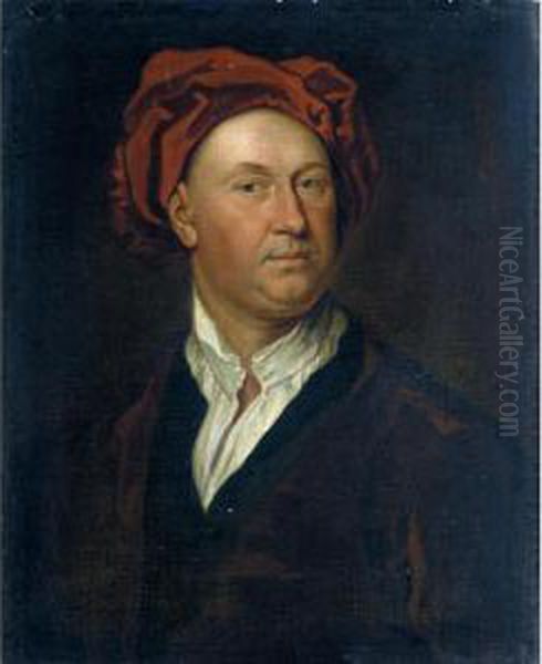 Portrait Of A Gentleman, Said To Be Mathew Prior Oil Painting by Richardson. Jonathan