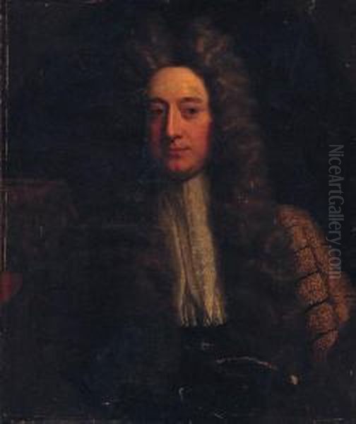 Portrait Of Lord Chancellor William Cowper Oil Painting by Richardson. Jonathan