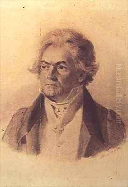 Ludwig van Beethoven 1770-1827 Oil Painting by Decker, Johann Stephan