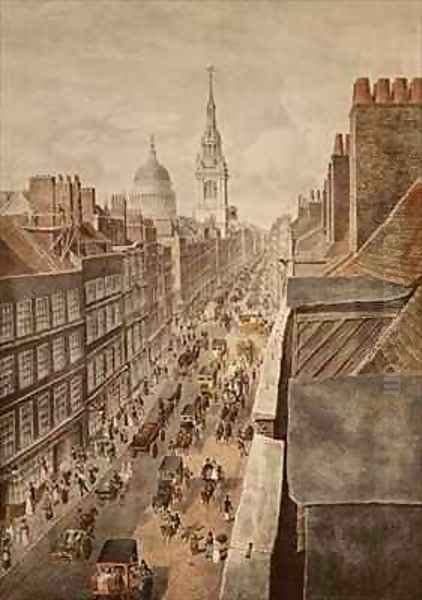 View of Cheapside Oil Painting by Duryer, W.