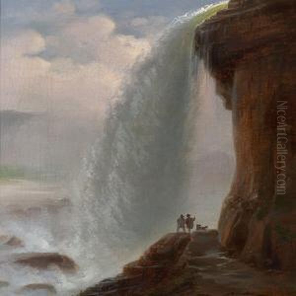 View Of Niagara Falls Oil Painting by Ferdinand Reichardt