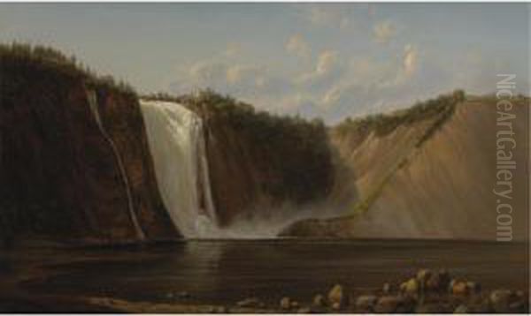 The Falls Oil Painting by Ferdinand Reichardt