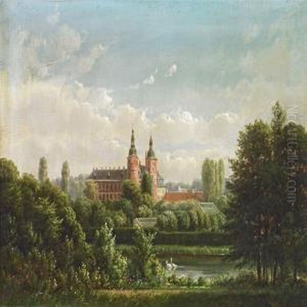 Vallo Castle Oil Painting by Ferdinand Reichardt