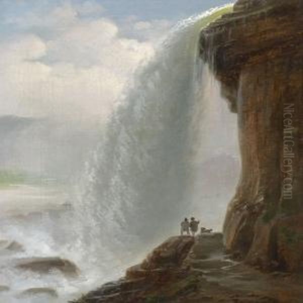 A Part From Niagarafalls Oil Painting by Ferdinand Reichardt