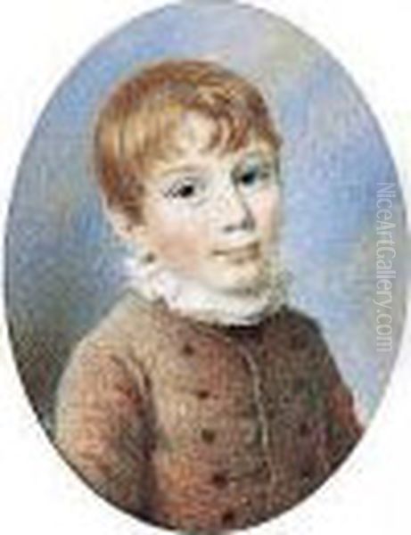 Portrait Of George Richmond Oil Painting by Thomas Richmond