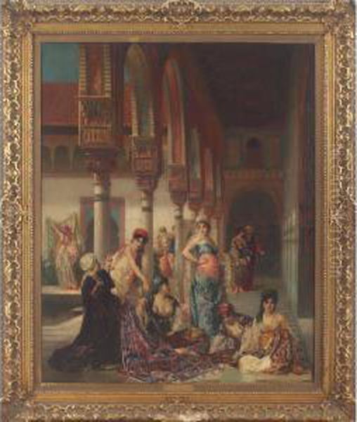 Oriental Splendor Oil Painting by Edouard Frederic Wilhelm Richter