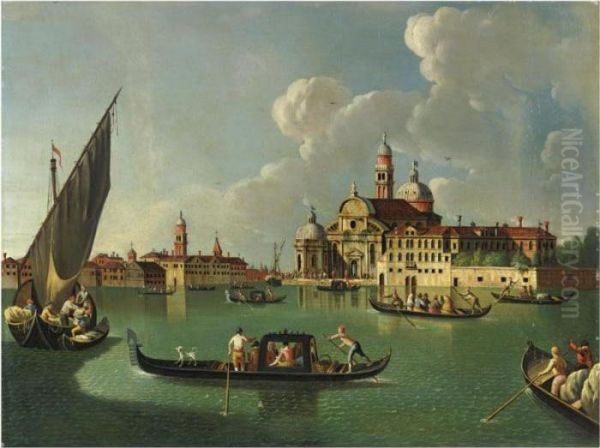 Venezia, San Michele Oil Painting by Giovanni Richter