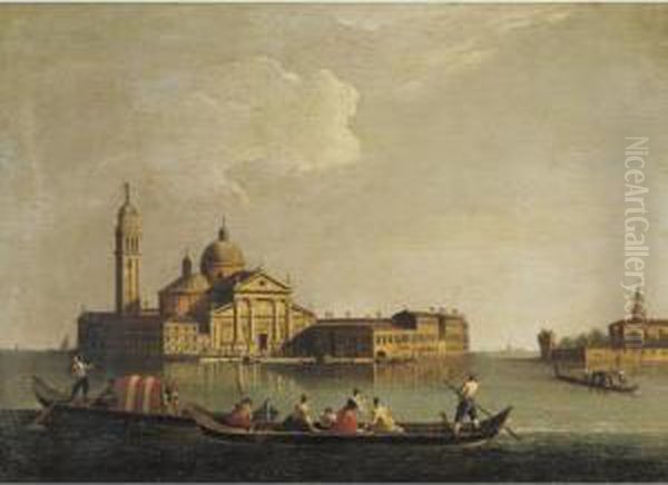 San Giorgio Maggiore Venice Oil Painting by Giovanni Richter