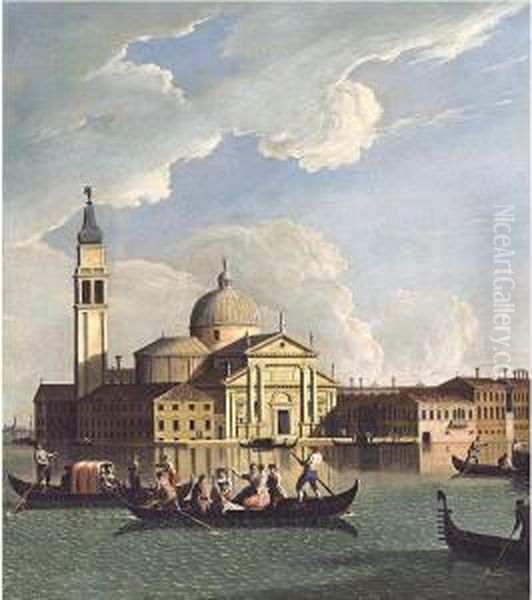 View Of San Giorgio Maggiore, Venice Oil Painting by Giovanni Richter