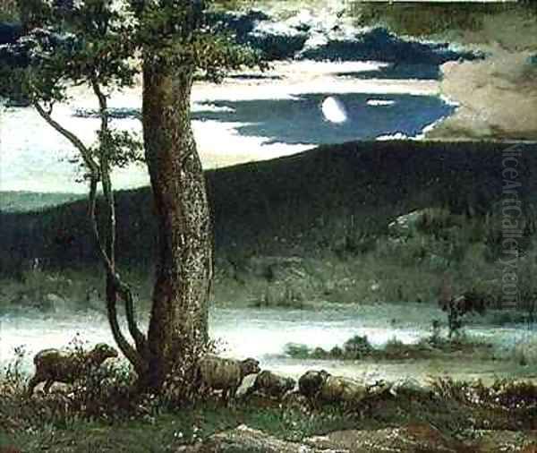 The Midnight Moon Oil Painting by Elliott Daingerfield