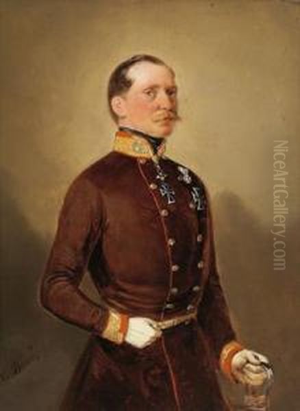 Portrait Of Johann Freiherr Vernier De Rougemont Et Ortchamp Oil Painting by Wilhelm Richter