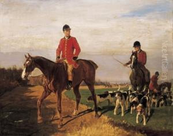 Fox-hunting Oil Painting by Wilhelm Richter