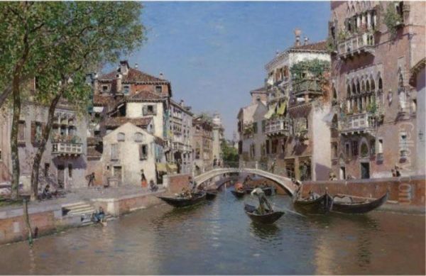 Rio San Trovaso, Venice Oil Painting by Martin Rico y Ortega