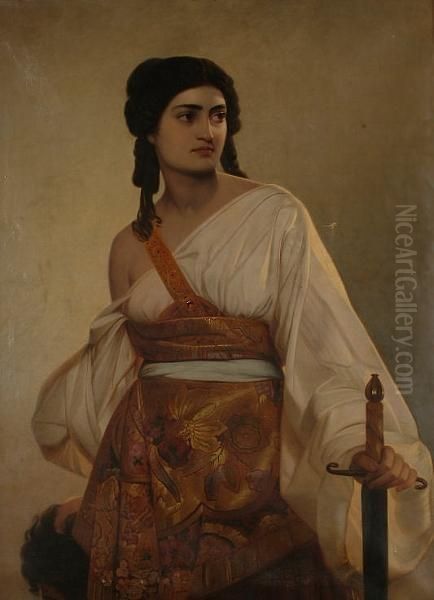 Judith Oil Painting by August Riedel