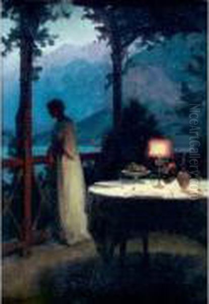 Nocturne Oil Painting by Marcel Rieder