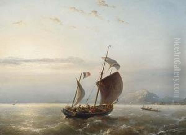 Shipping Near Le Havre Oil Painting by Nicolaas Riegen