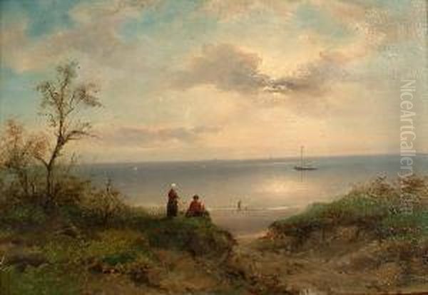 Watching The Tide Go Out. Oil Painting by Nicolaas Riegen