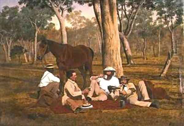 Bush travellers Queensland Oil Painting by Richard Daintree